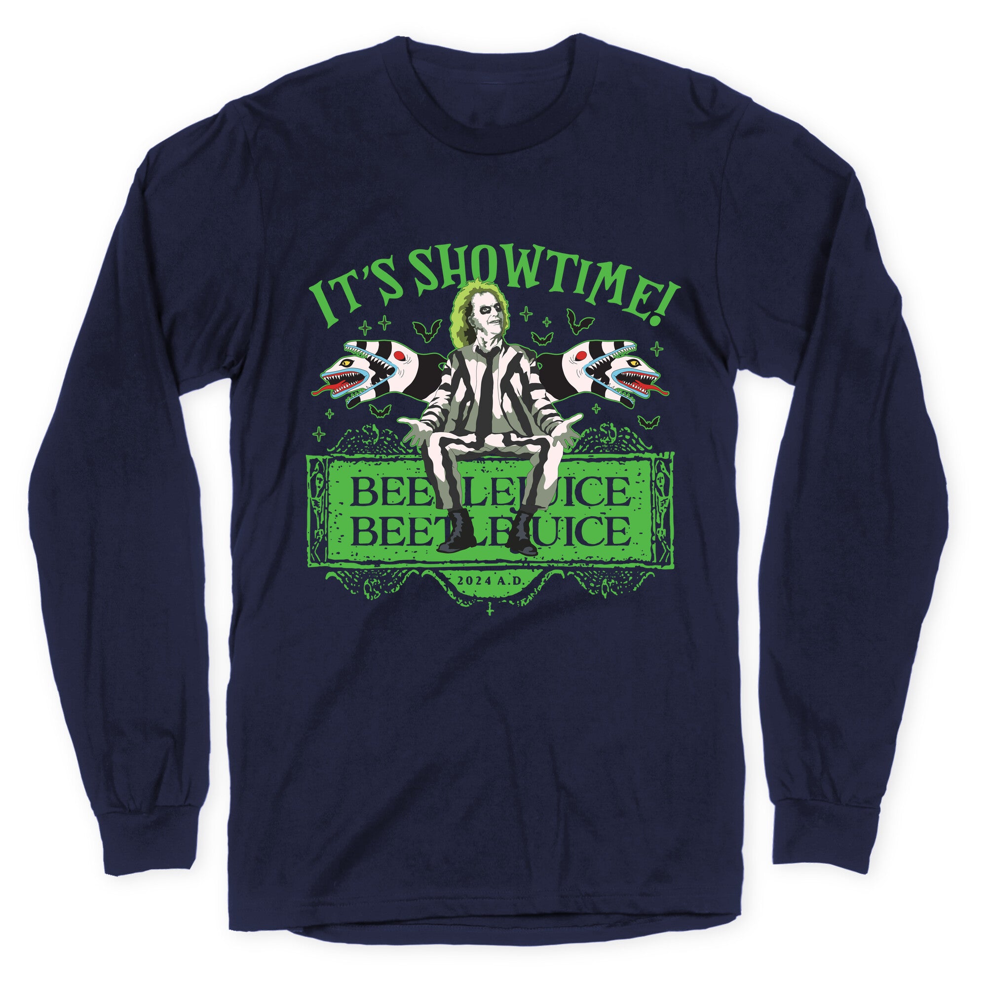 Beetlejuice Its Showtime Longsleeve Tee