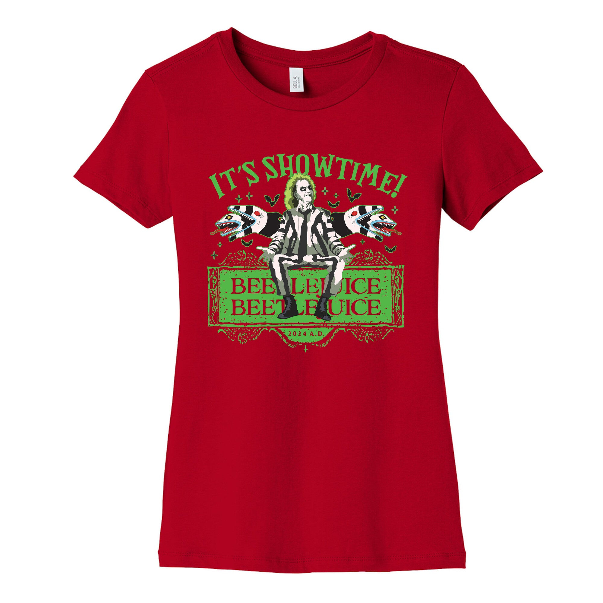 Beetlejuice Its Showtime Womens Cotton Tee