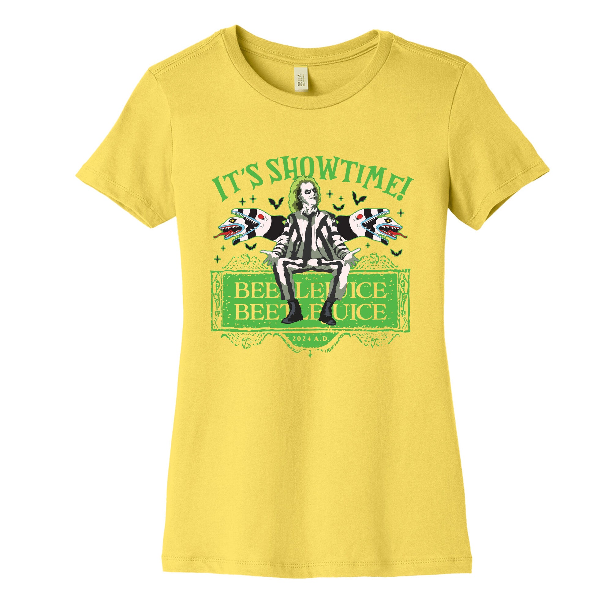 Beetlejuice Its Showtime Womens Cotton Tee