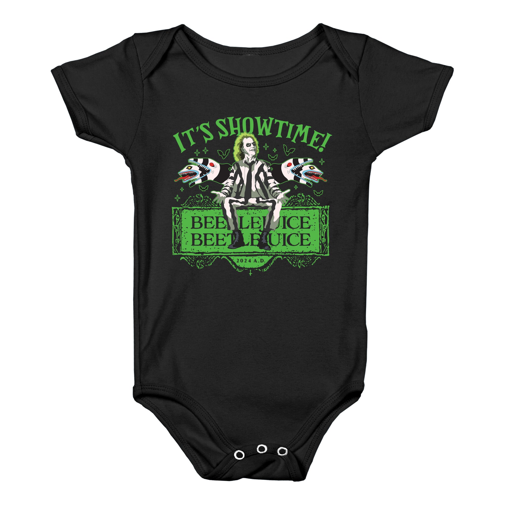 Beetlejuice Its Showtime Baby One-Piece