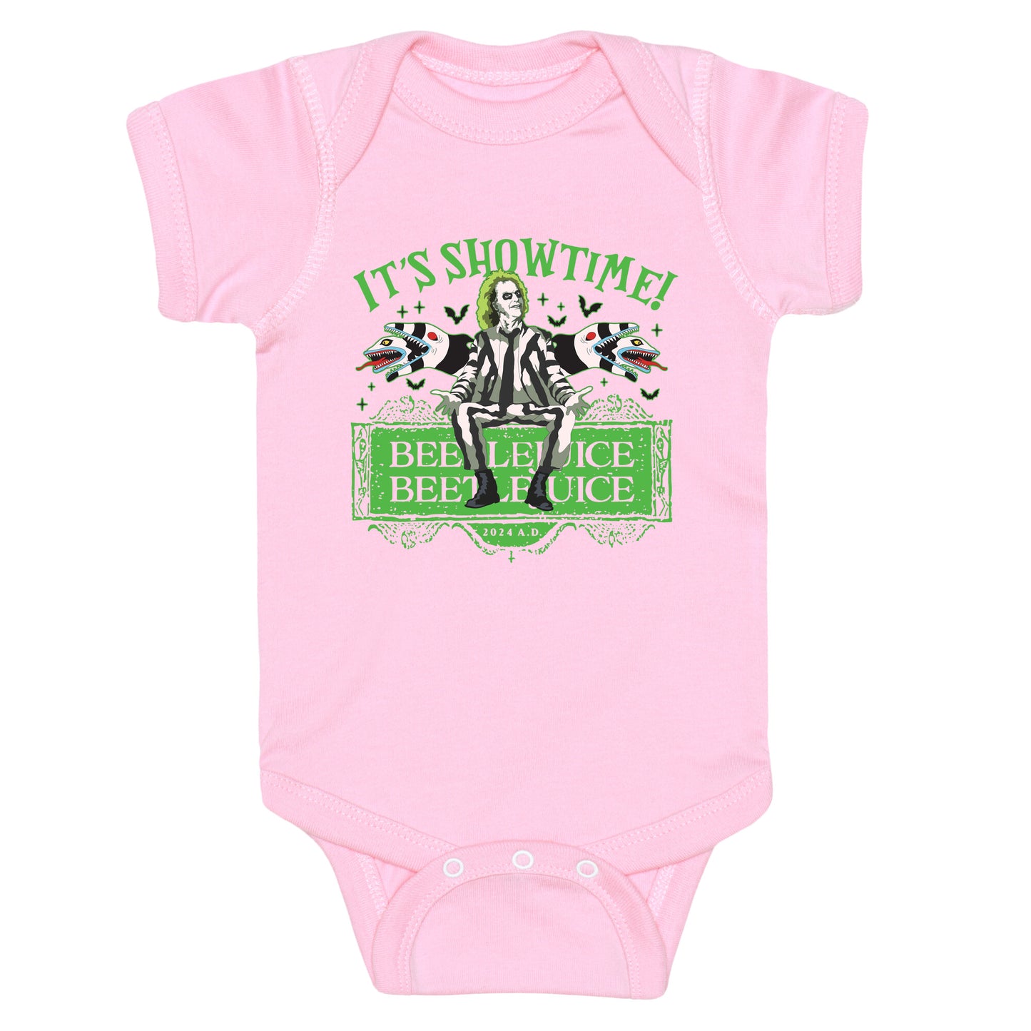 Beetlejuice Its Showtime Baby One-Piece