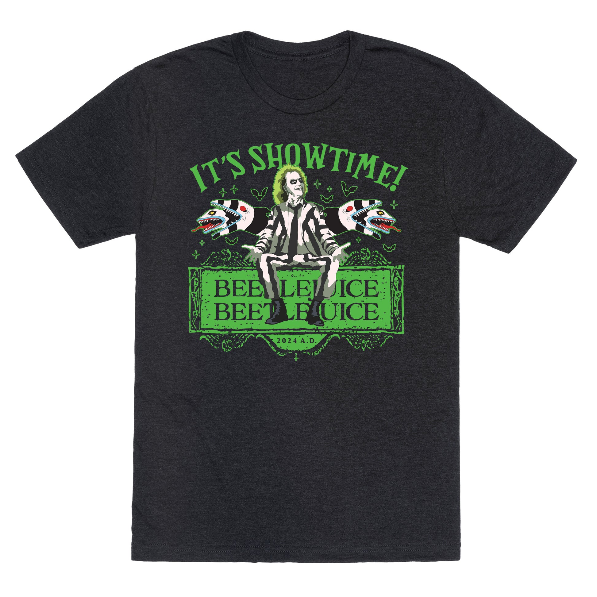 Beetlejuice Its Showtime Unisex Triblend Tee