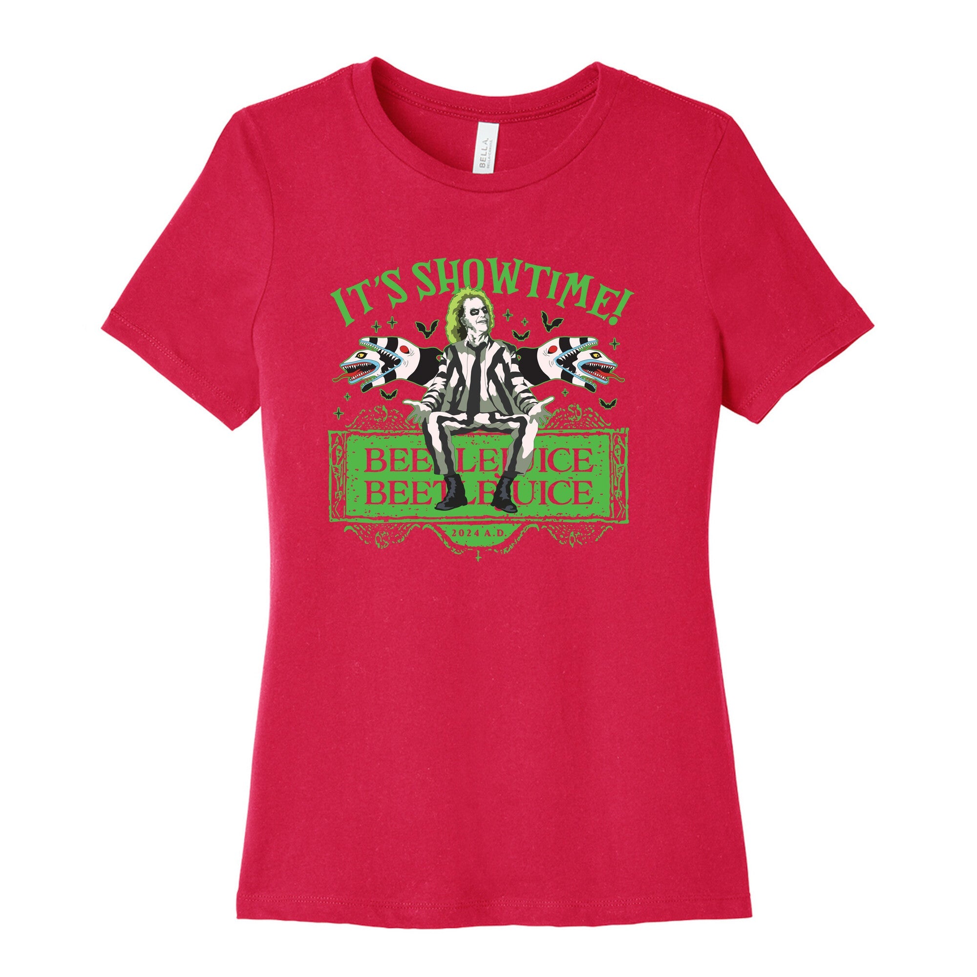 Beetlejuice Its Showtime Womens Cotton Tee