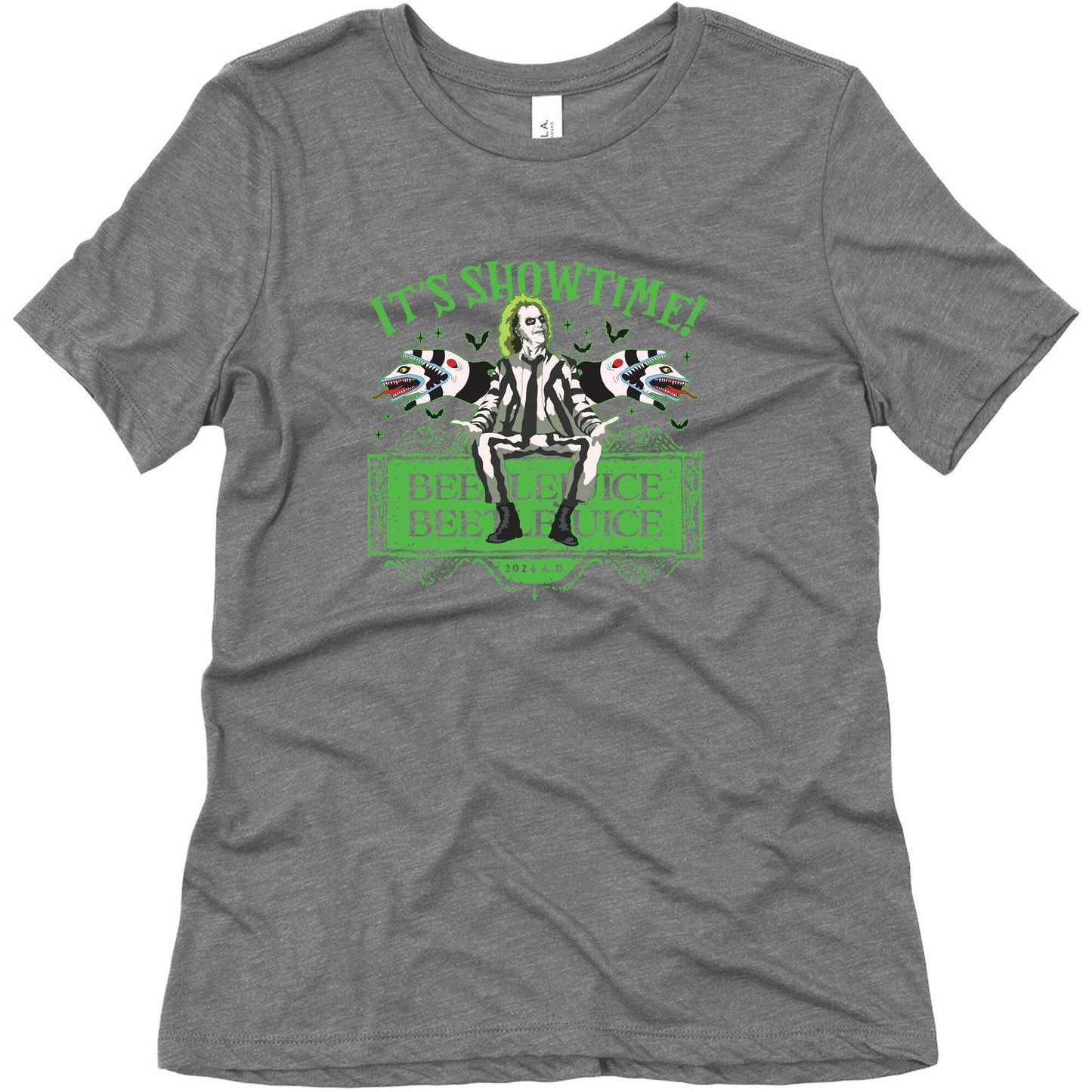 Beetlejuice Its Showtime Womens Triblend Tee