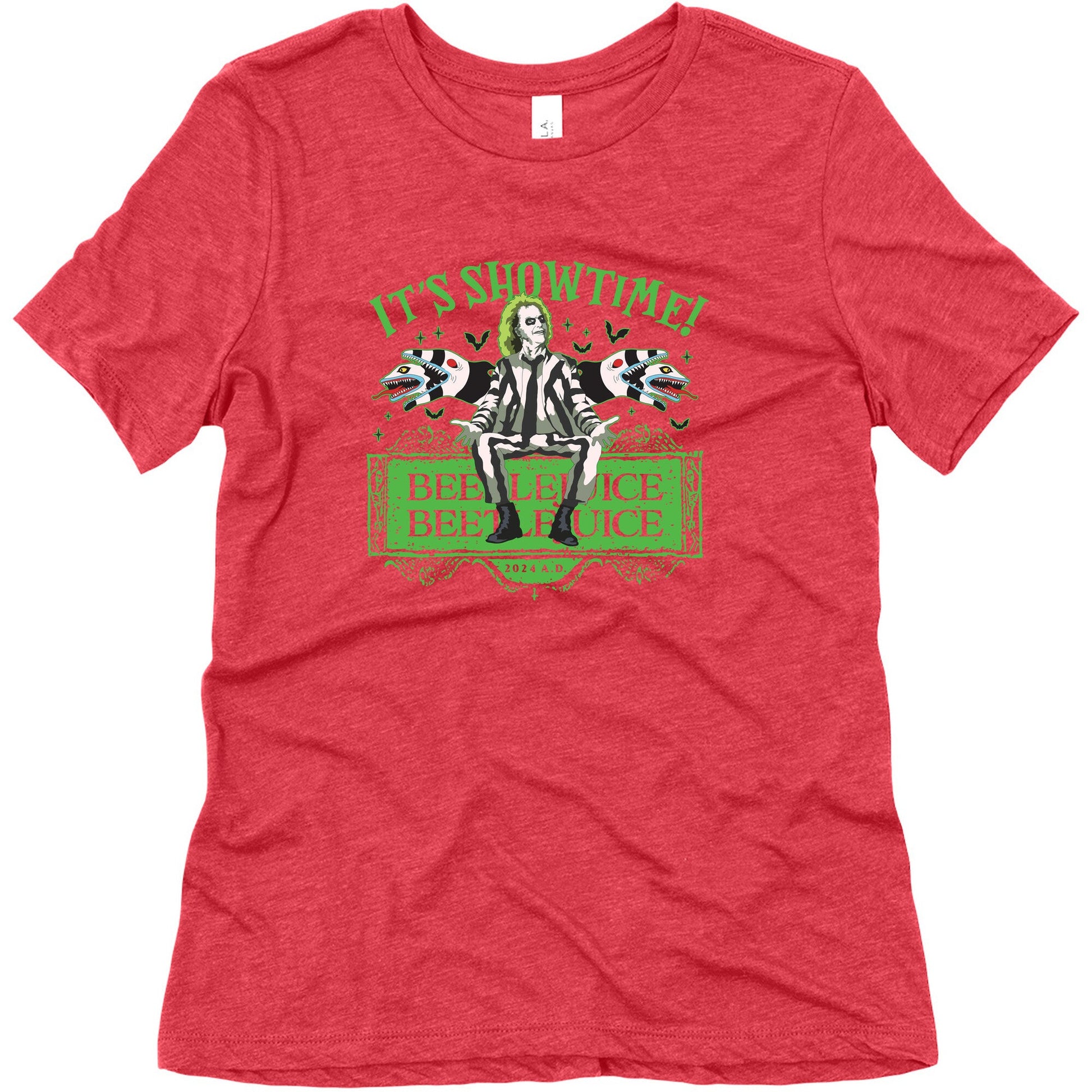Beetlejuice Its Showtime Womens Triblend Tee