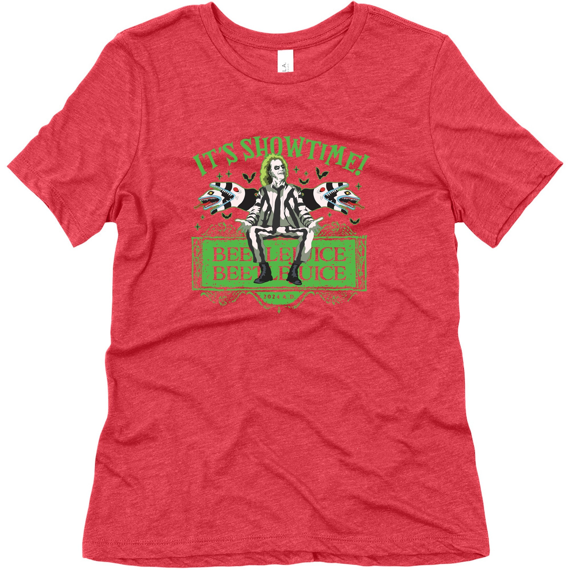 Beetlejuice Its Showtime Womens Triblend Tee