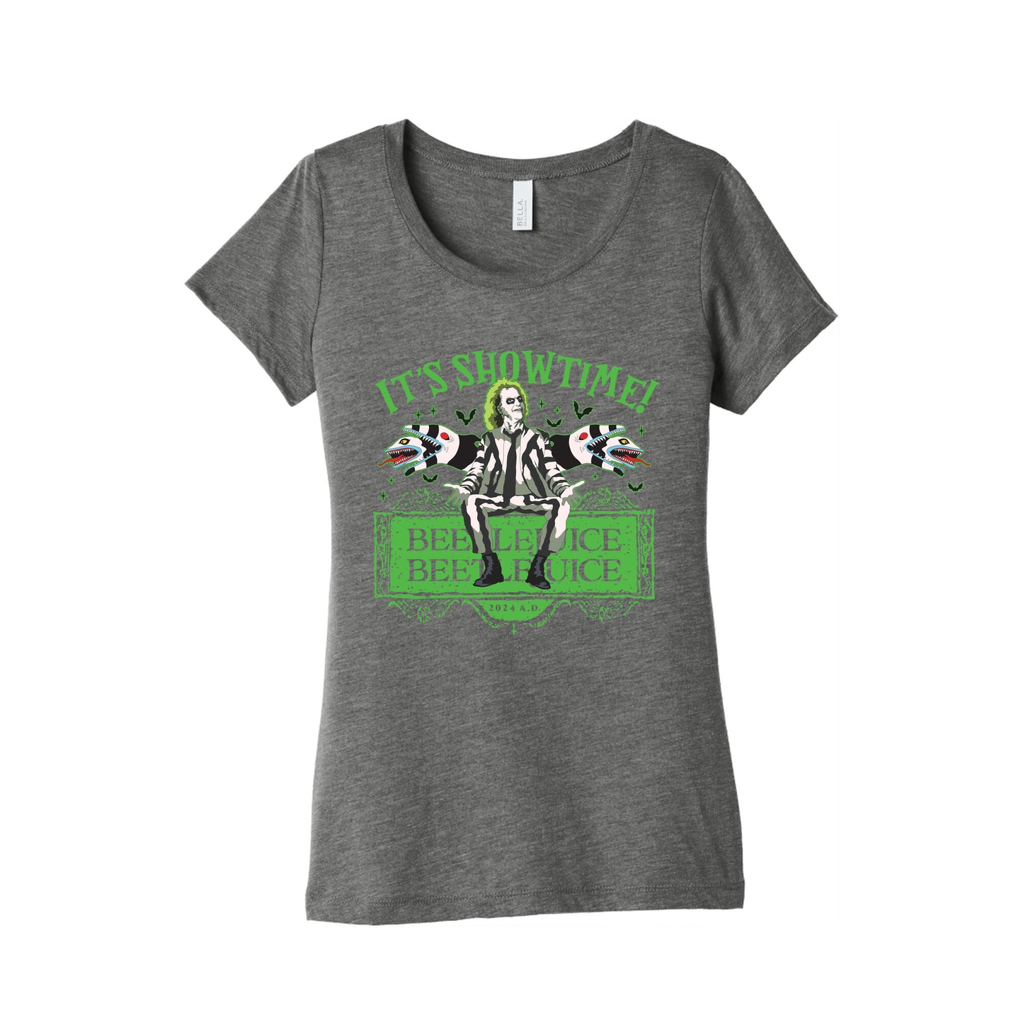 Beetlejuice Its Showtime Womens Triblend Tee