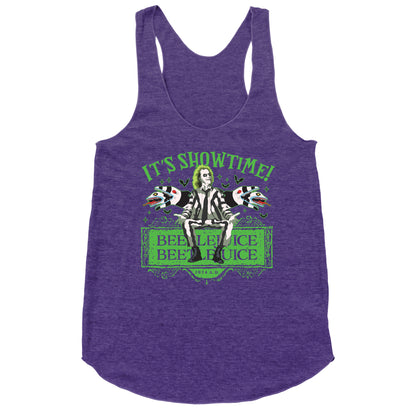 Beetlejuice Its Showtime Racerback Tank