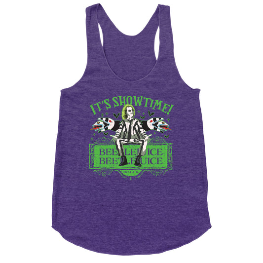 Beetlejuice Its Showtime Racerback Tank