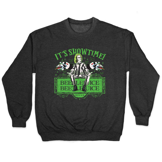 Beetlejuice Its Showtime Crewneck Sweatshirt