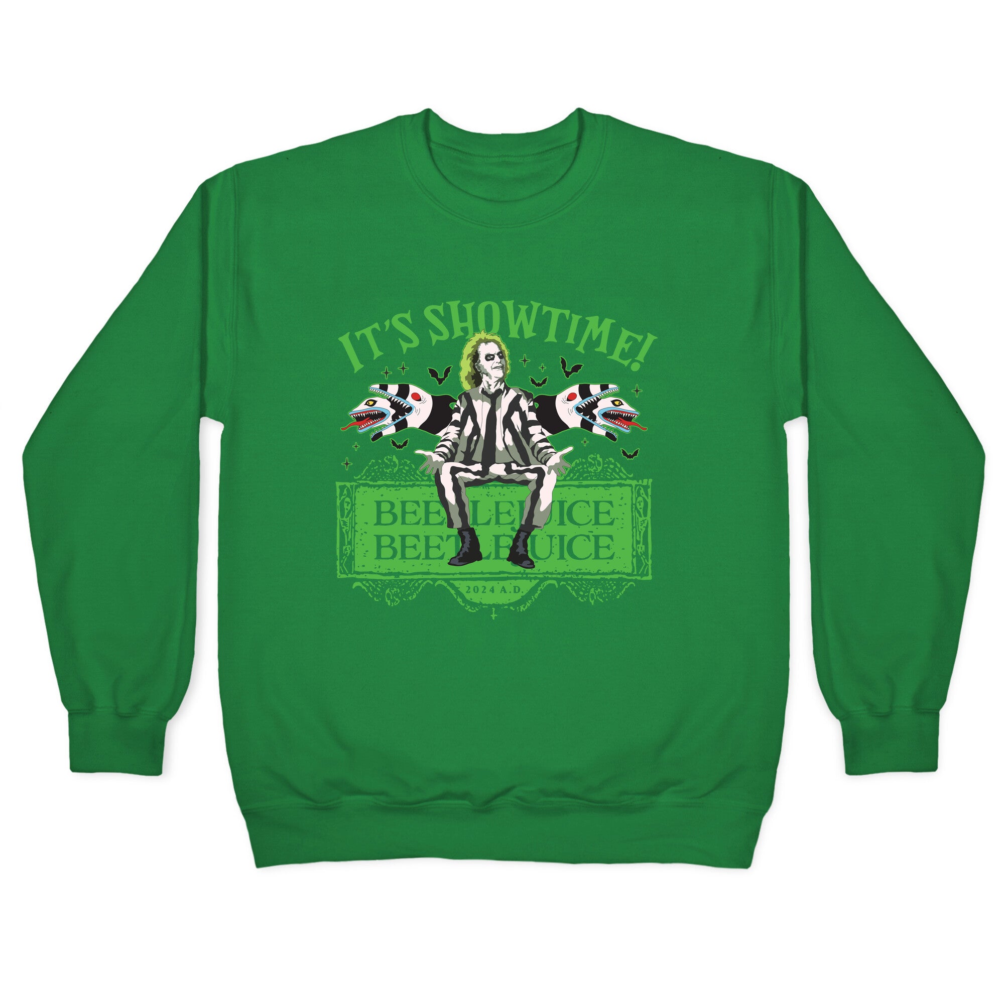 Beetlejuice Its Showtime Crewneck Sweatshirt