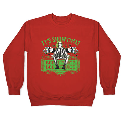 Beetlejuice Its Showtime Crewneck Sweatshirt