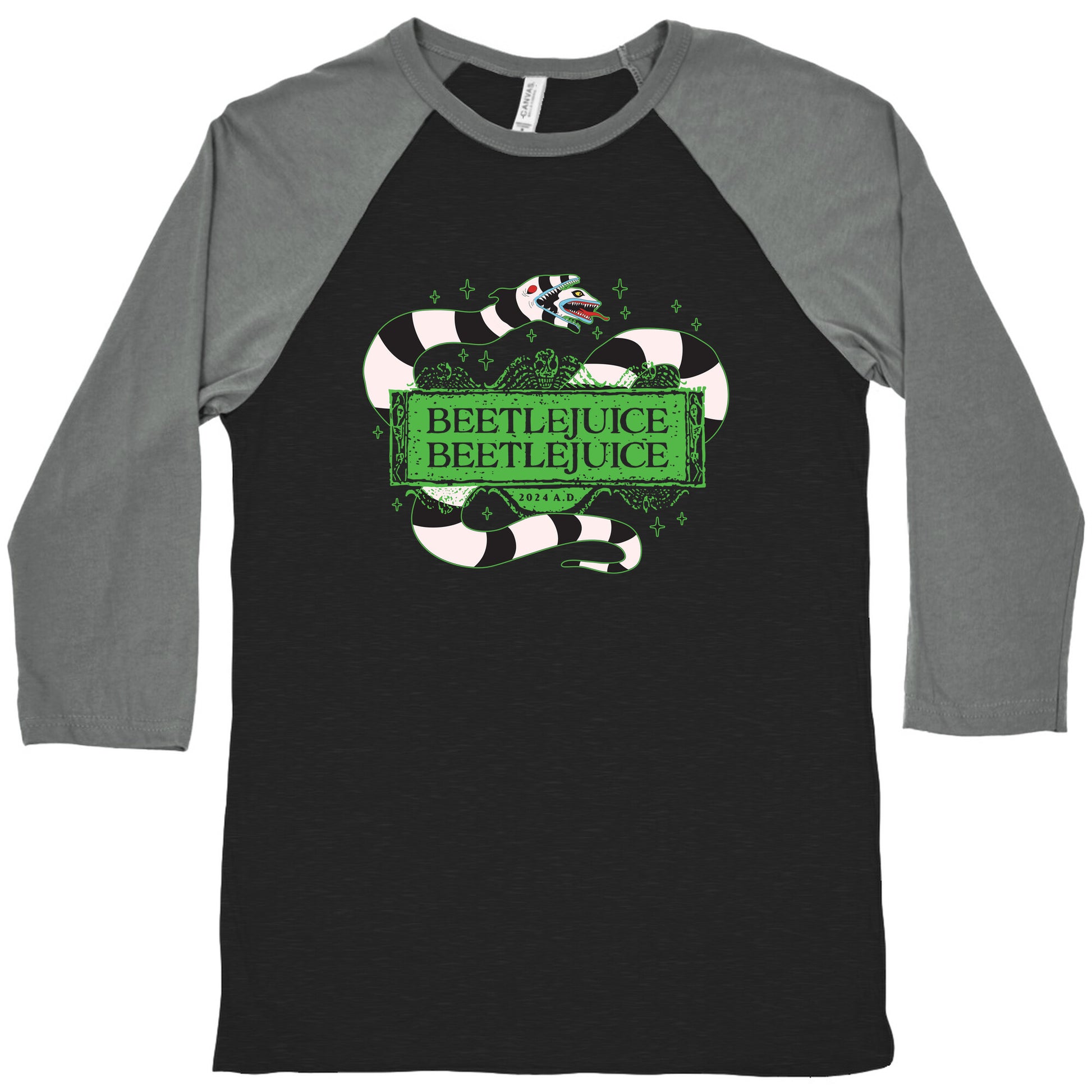 Beetlejuice Beetlejuice 2024 AD Baseball Tee