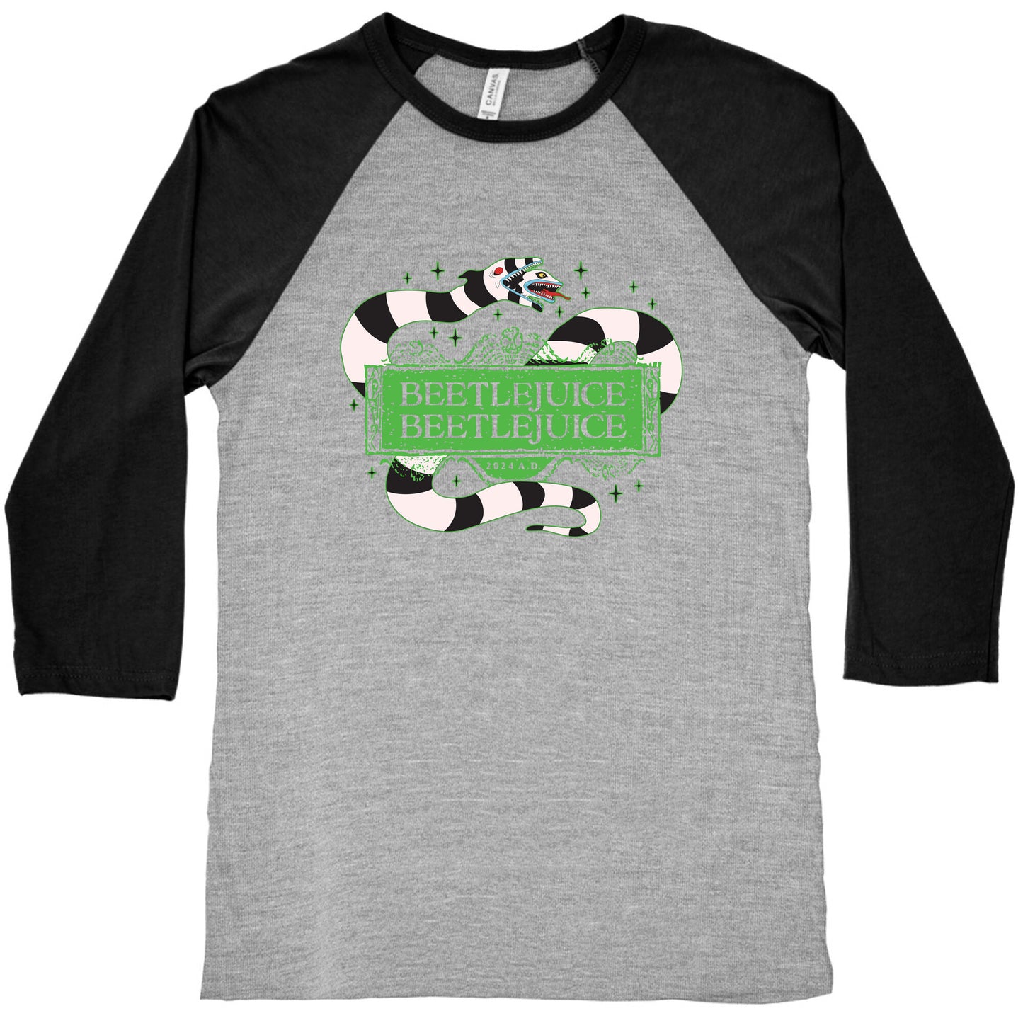 Beetlejuice Beetlejuice 2024 AD Baseball Tee