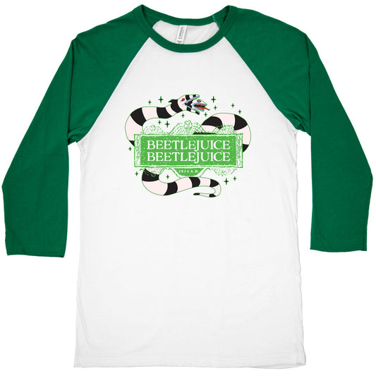 Beetlejuice Beetlejuice 2024 AD Baseball Tee