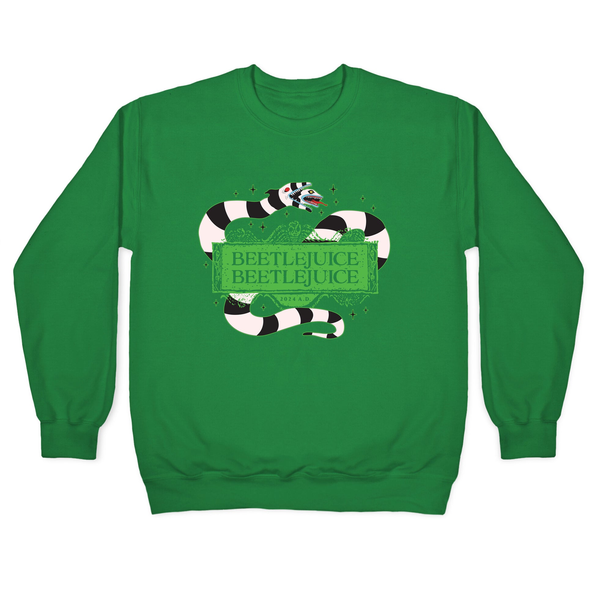 Beetlejuice Beetlejuice 2024 AD Crewneck Sweatshirt