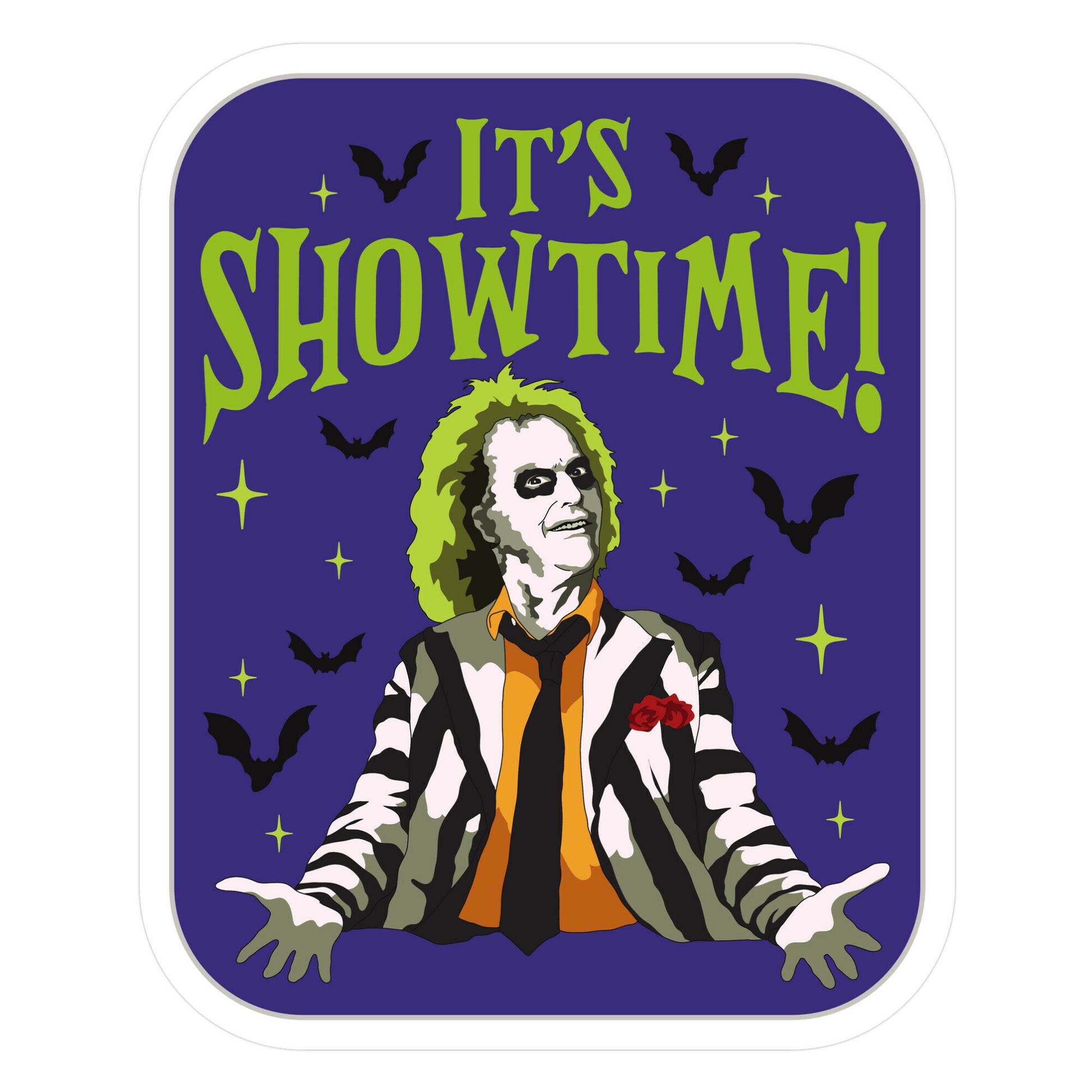 Beetlejuice Its Showtime Sticker