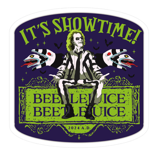 Beetlejuice Its Showtime Sticker