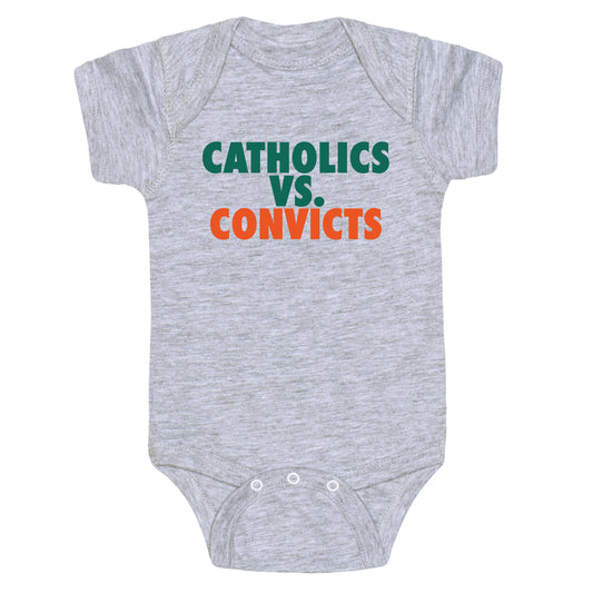 Catholics vs. Convicts Baby One-Piece