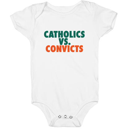 Catholics vs. Convicts Baby One-Piece