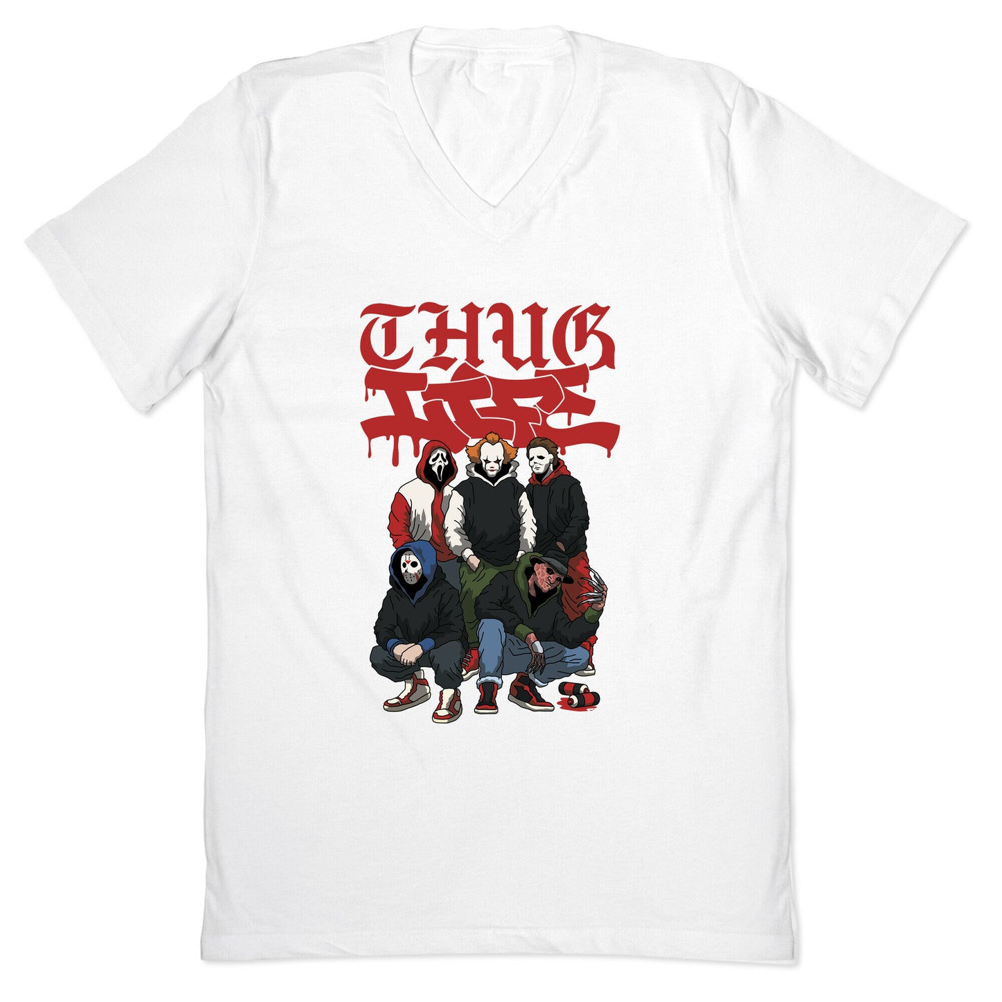 Thug Life Halloween V-Neck
