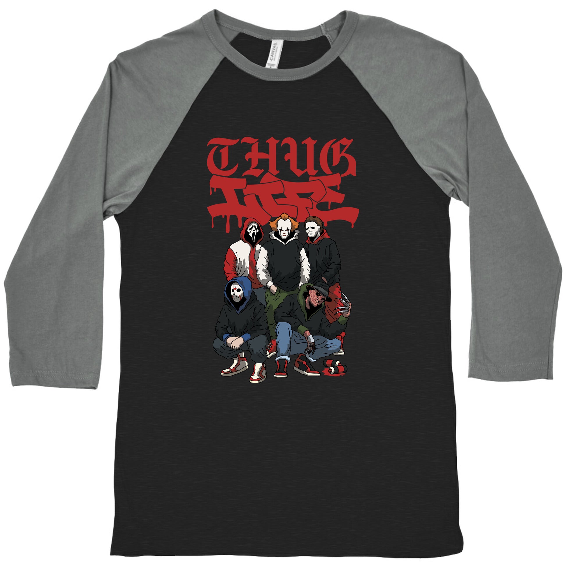 Thug Life Halloween Baseball Tee
