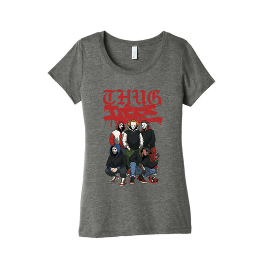 Thug Life Halloween Womens Triblend Tee