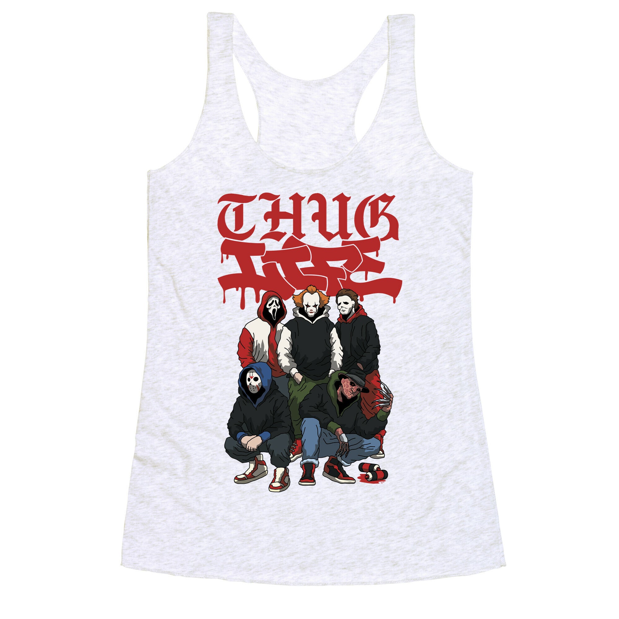 Thug Life Halloween Racerback Tank