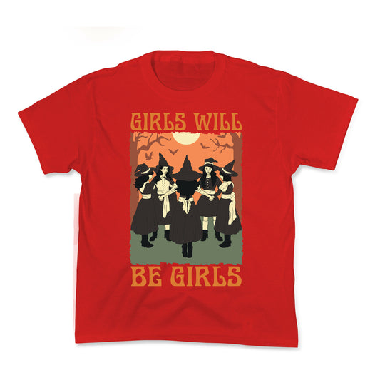 Girls Will Be Girls Witch Kids Tee