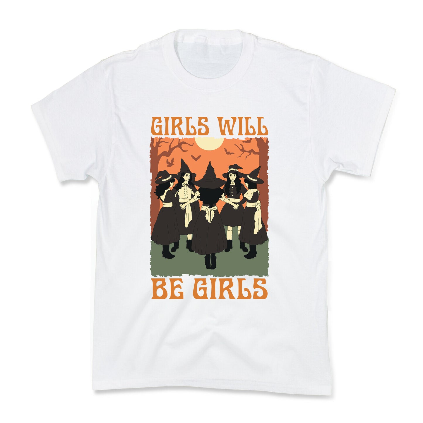 Girls Will Be Girls Witch Kids Tee