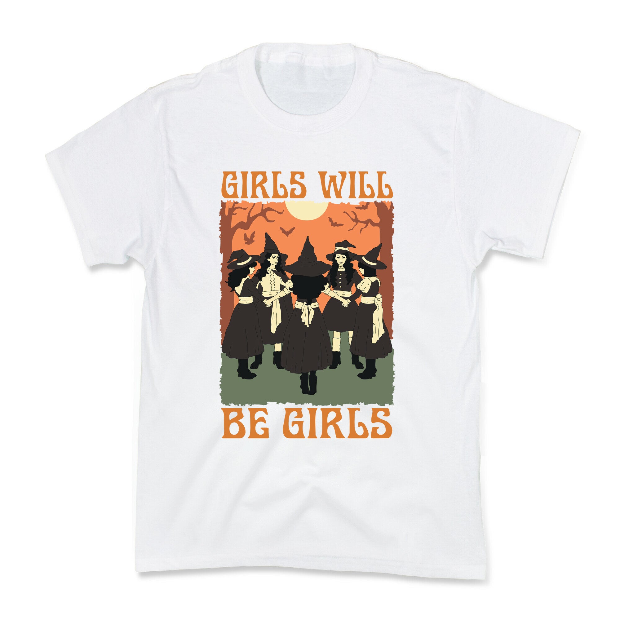 Girls Will Be Girls Witch Kids Tee