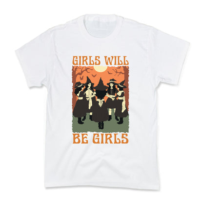 Girls Will Be Girls Witch Kids Tee
