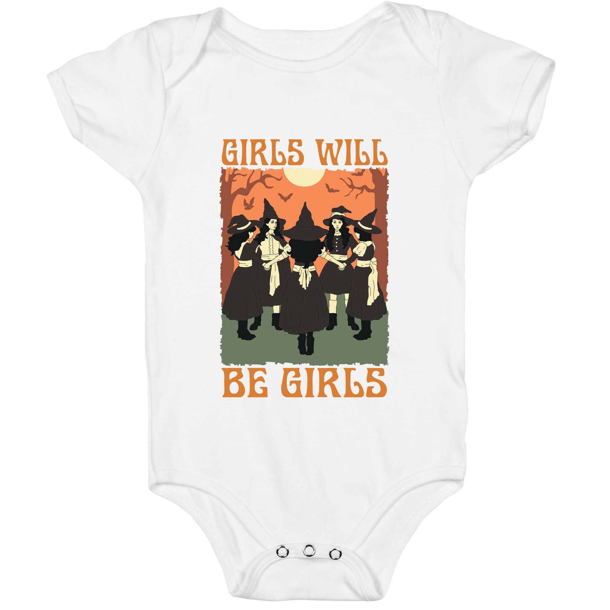 Girls Will Be Girls Witch Baby One-Piece