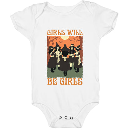 Girls Will Be Girls Witch Baby One-Piece