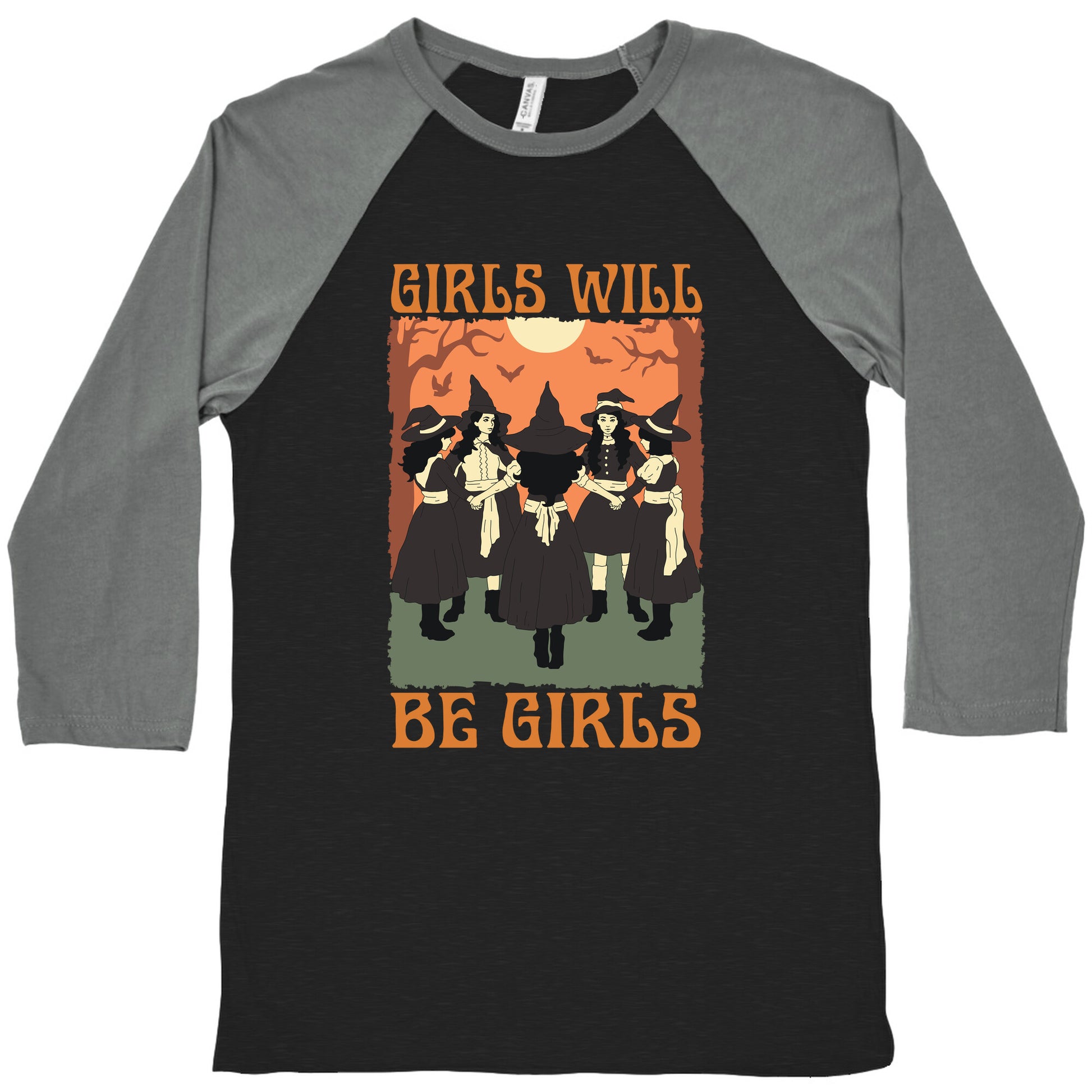 Girls Will Be Girls Witch Baseball Tee