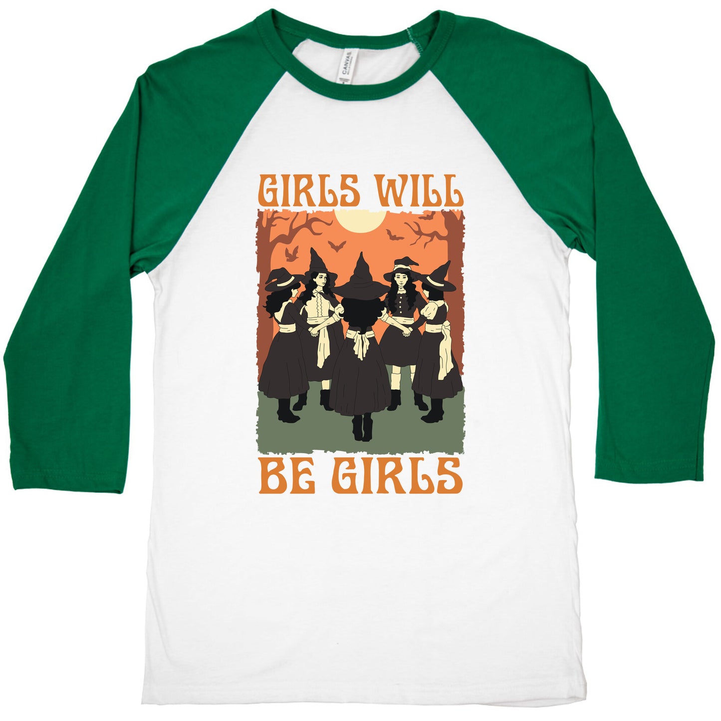 Girls Will Be Girls Witch Baseball Tee