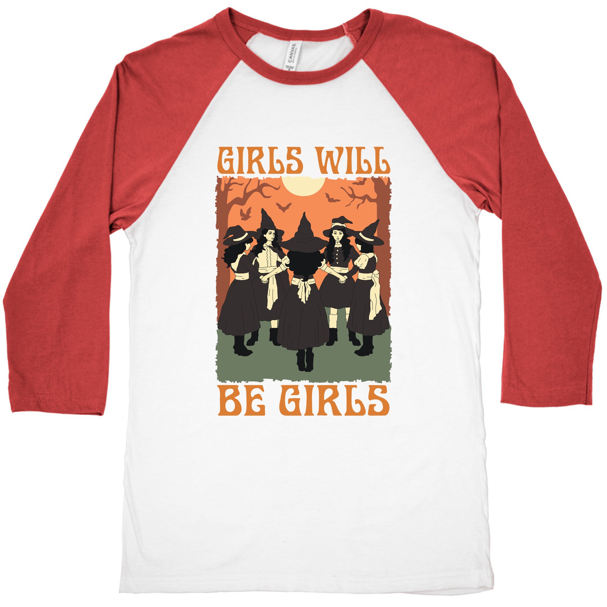 Girls Will Be Girls Witch Baseball Tee