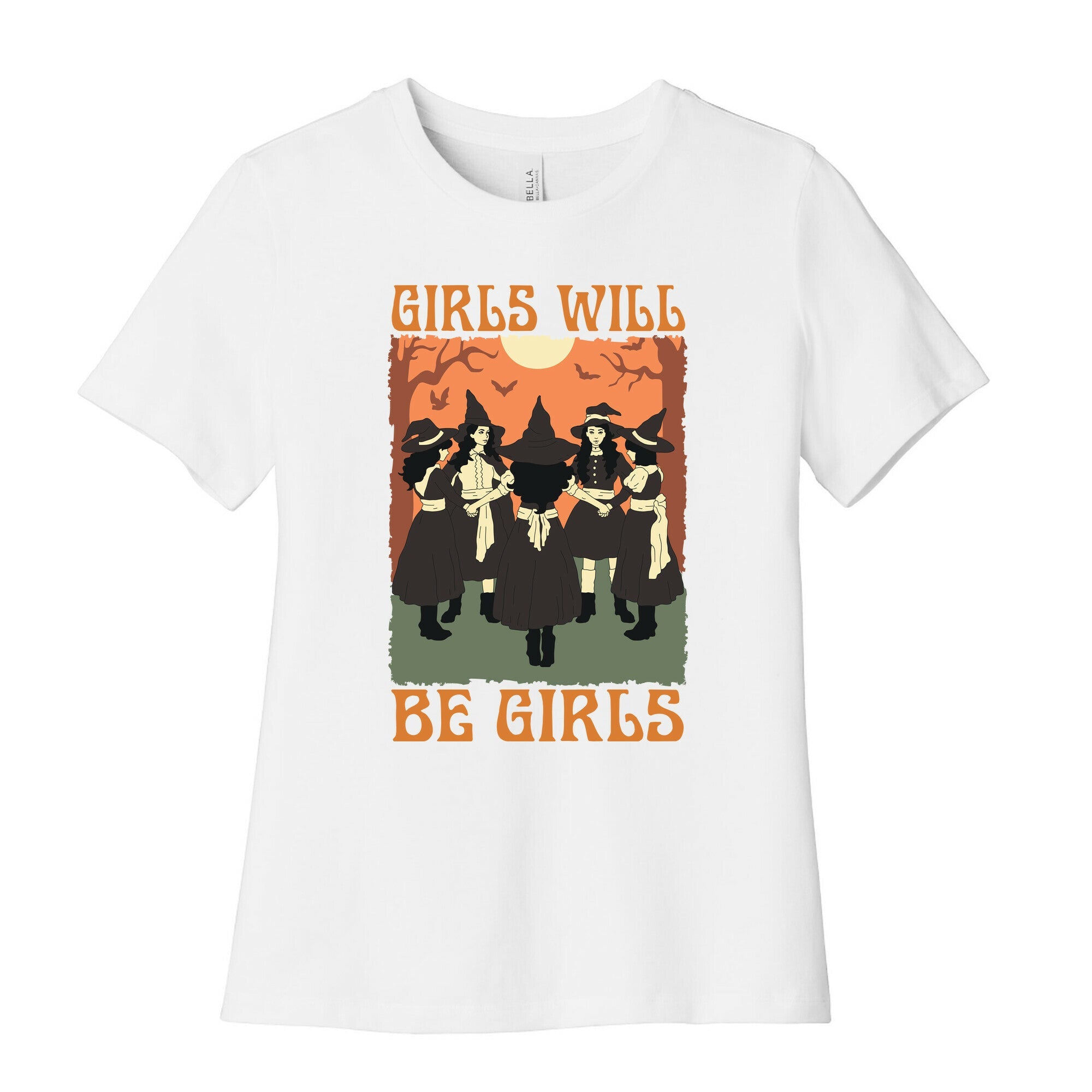 Girls Will Be Girls Witch Womens Cotton Tee