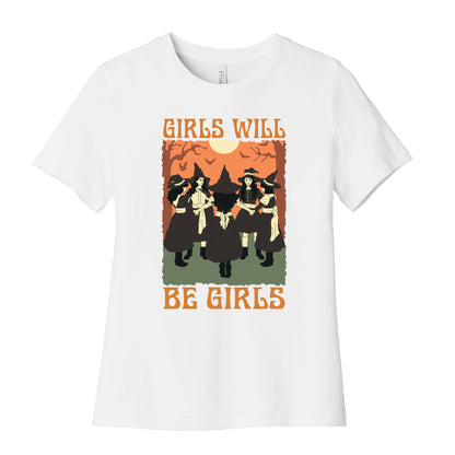 Girls Will Be Girls Witch Womens Cotton Tee