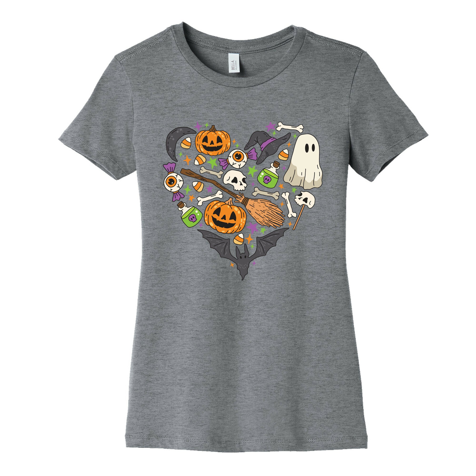 Halloween Heart Womens Cotton Tee