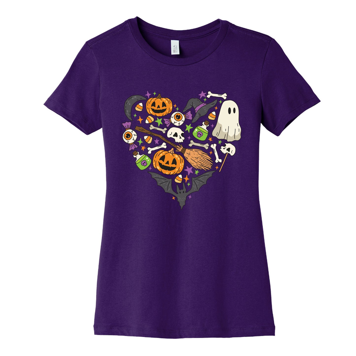 Halloween Heart Womens Cotton Tee