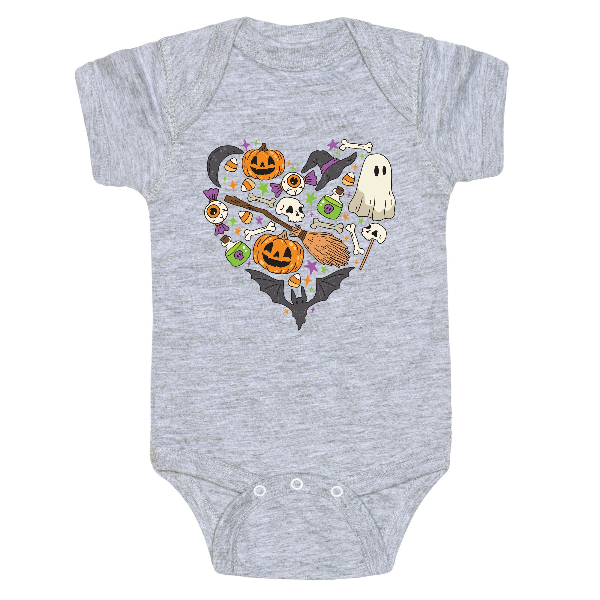 Halloween Heart Baby One-Piece