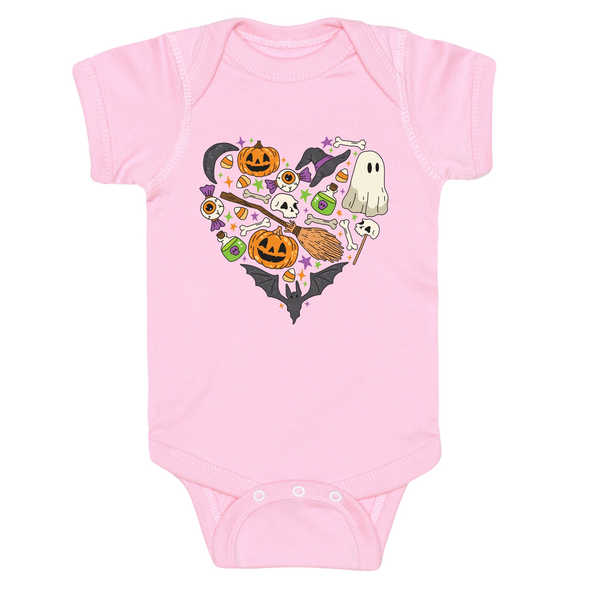 Halloween Heart Baby One-Piece
