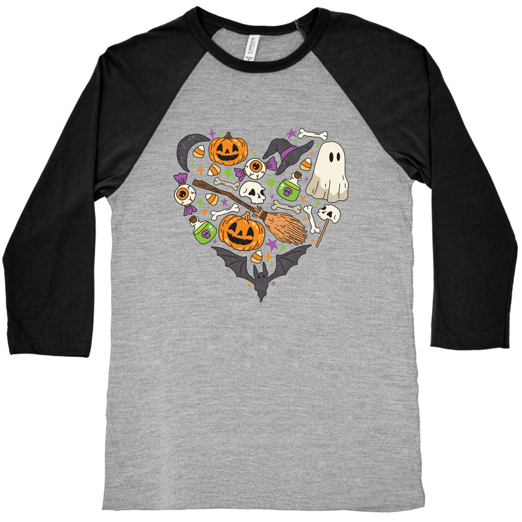 Halloween Heart Baseball Tee