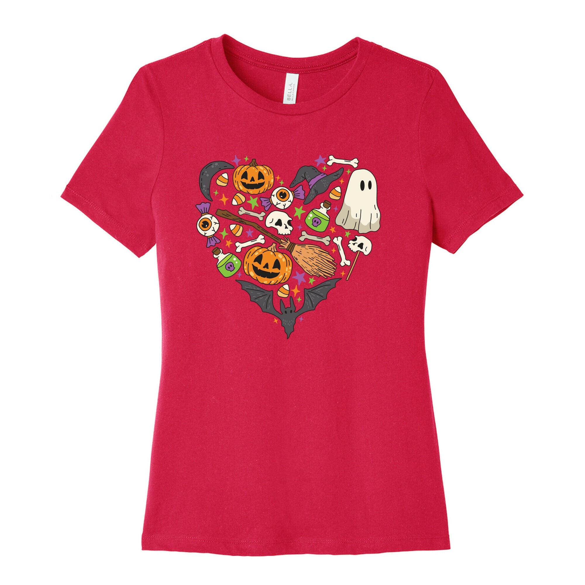 Halloween Heart Womens Cotton Tee