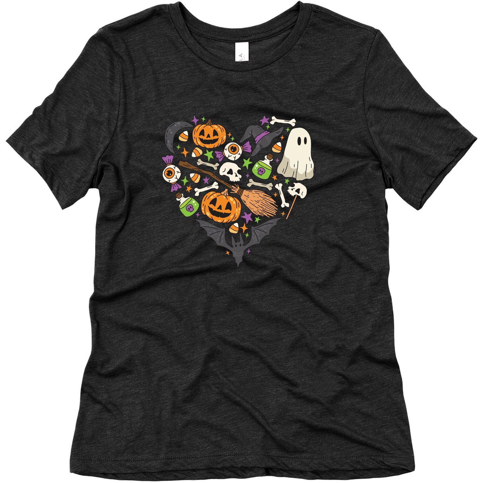 Halloween Heart Womens Triblend Tee