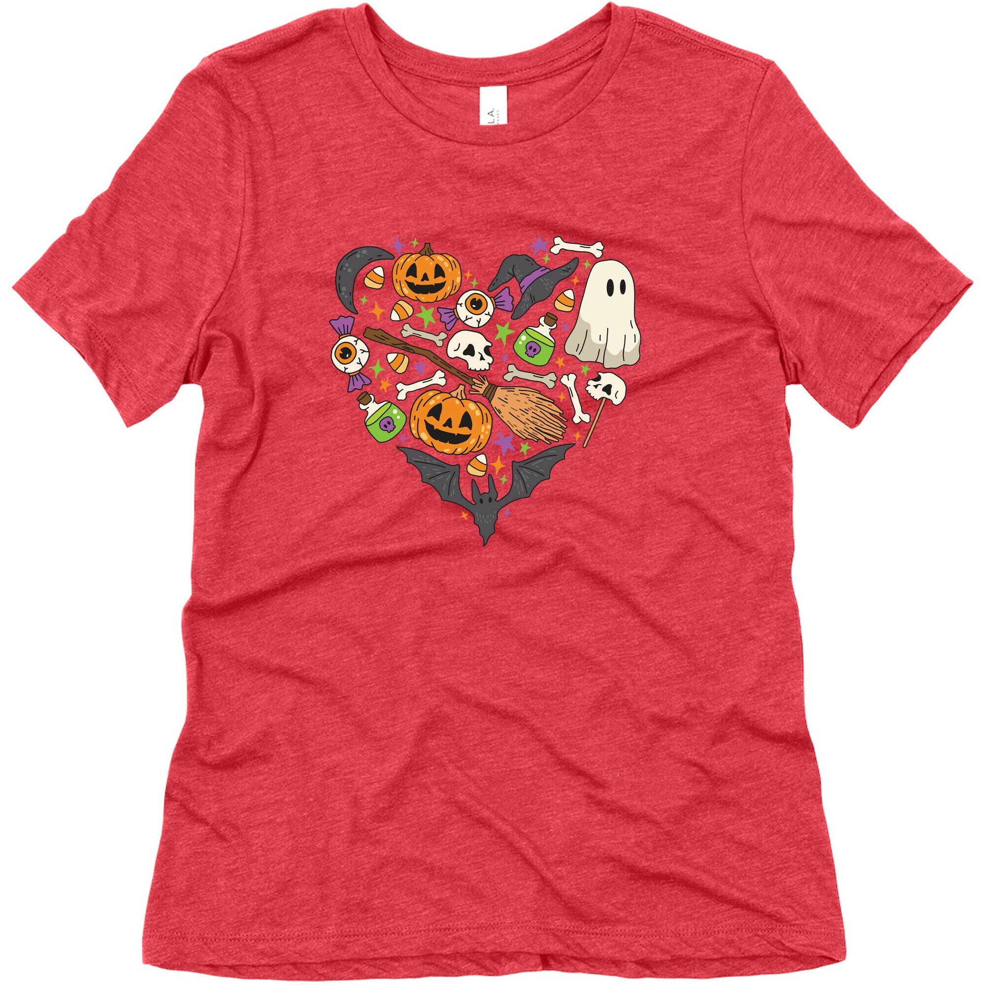 Halloween Heart Womens Triblend Tee
