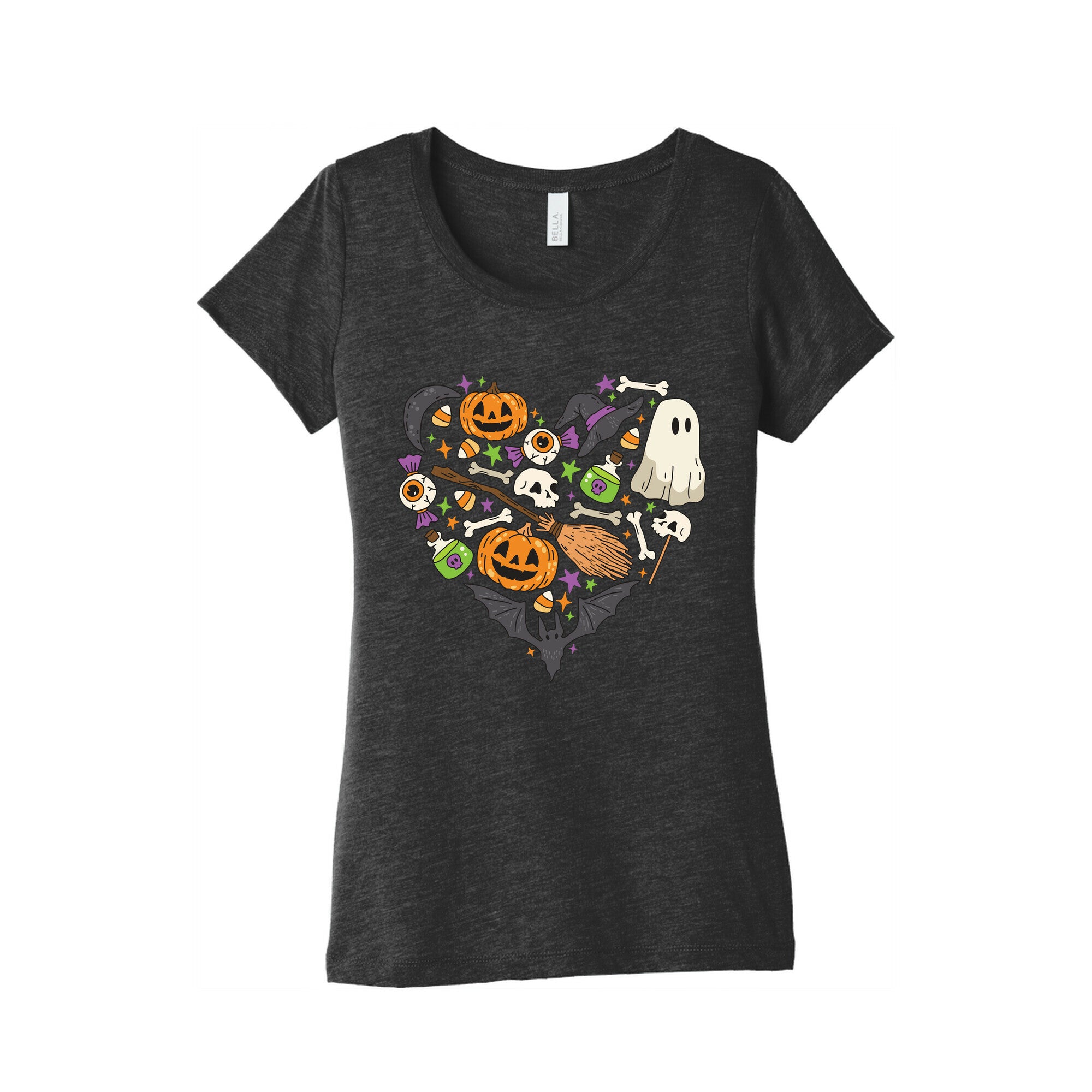 Halloween Heart Womens Triblend Tee
