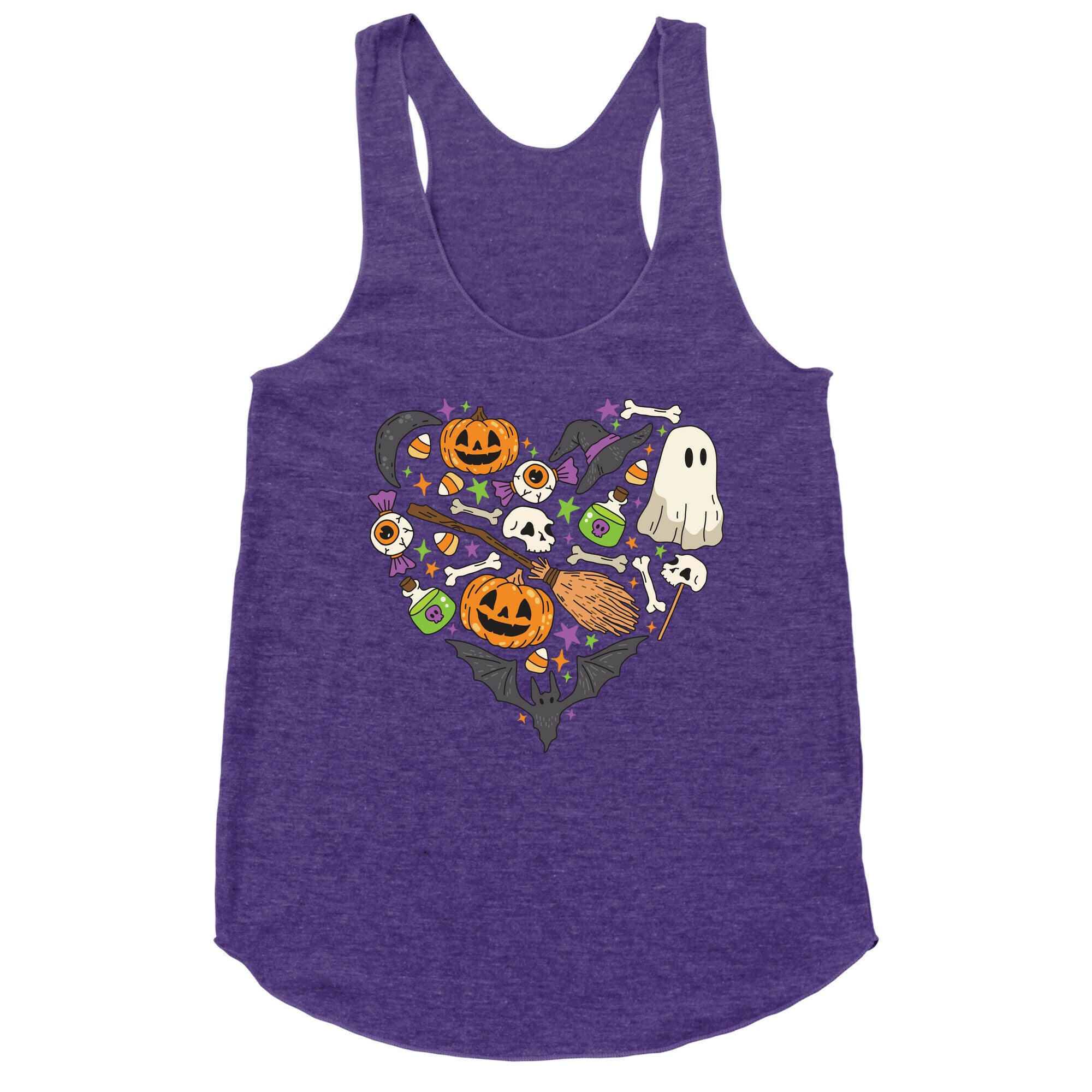 Halloween Heart Racerback Tank