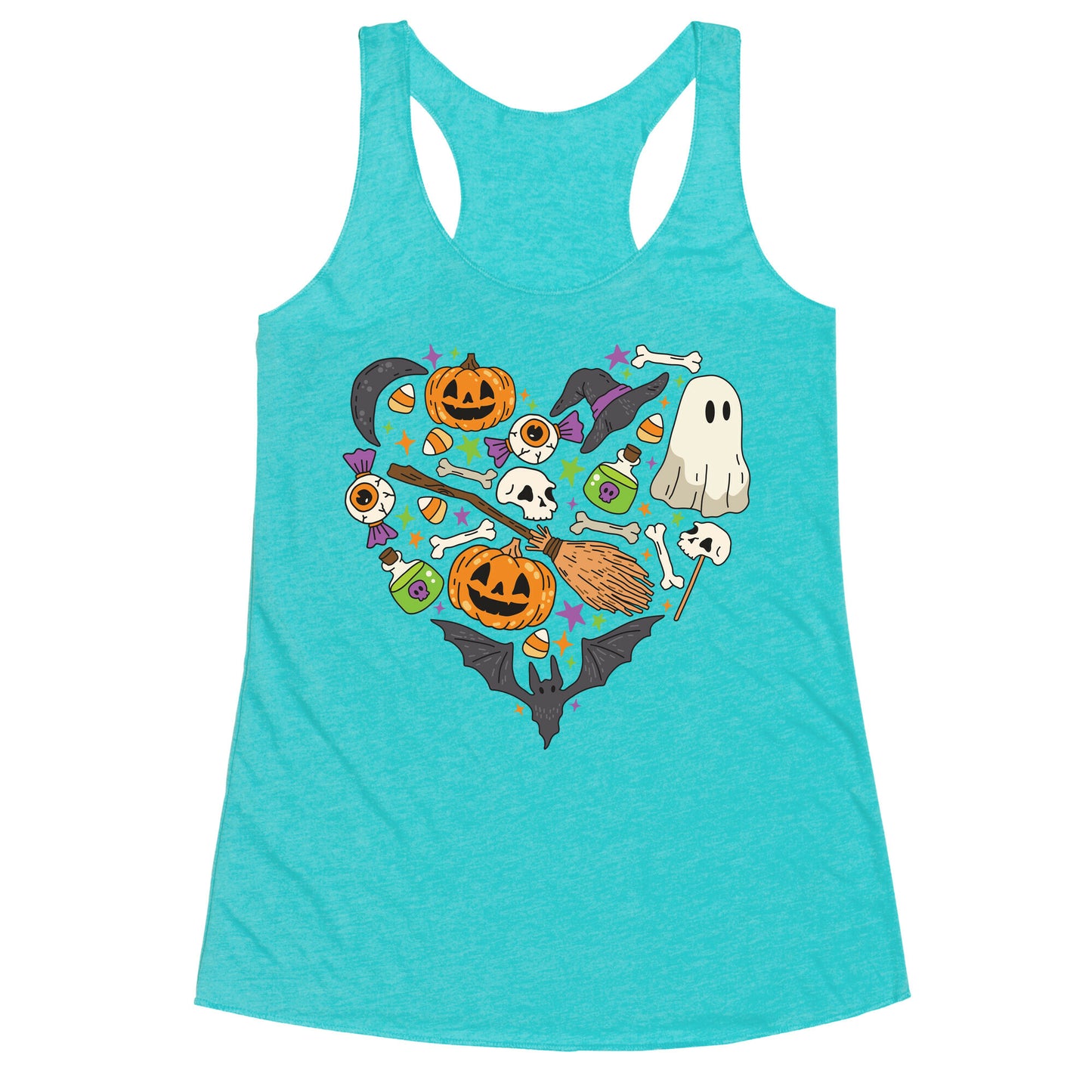 Halloween Heart Racerback Tank